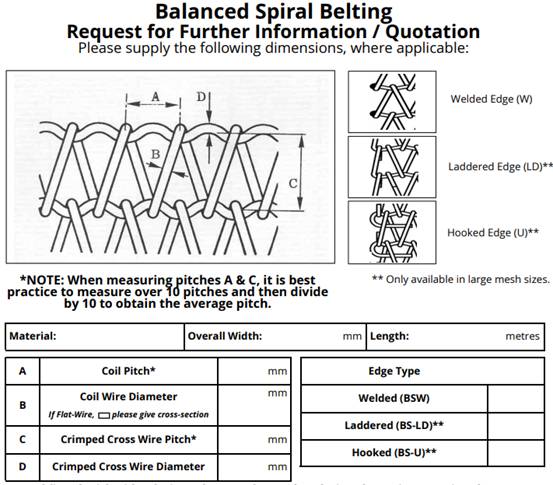 Balanced Spiral Woven Belt