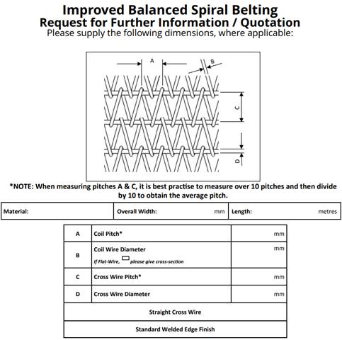 Balanced Spiral Woven Belt