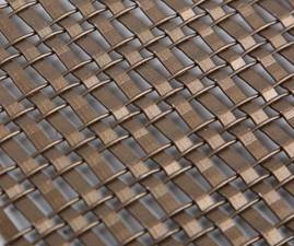 Flat & round wire hard woven mesh